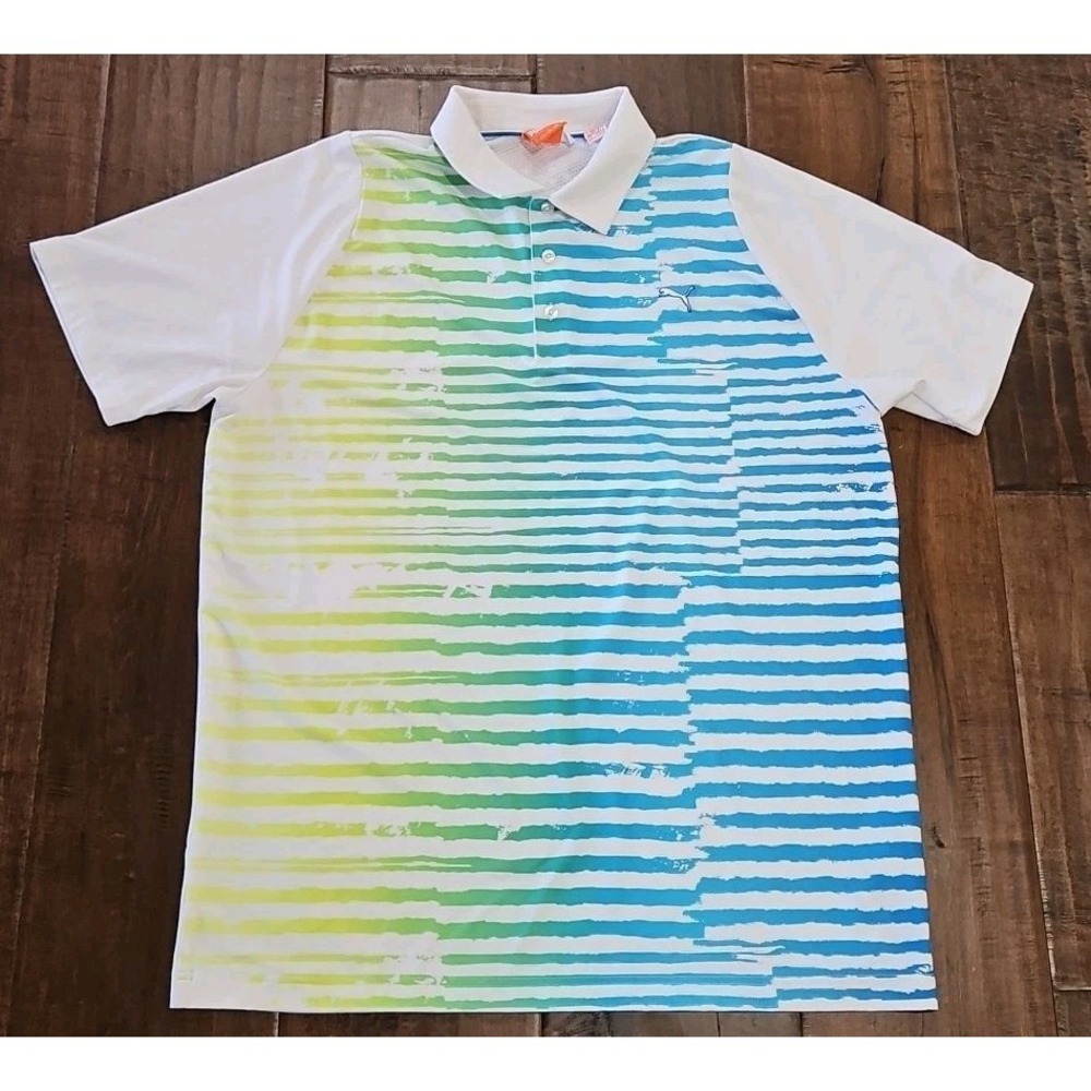 PUMA Duo Swing Golf Polo T-Shirt‎ Men's Large Multi Colors